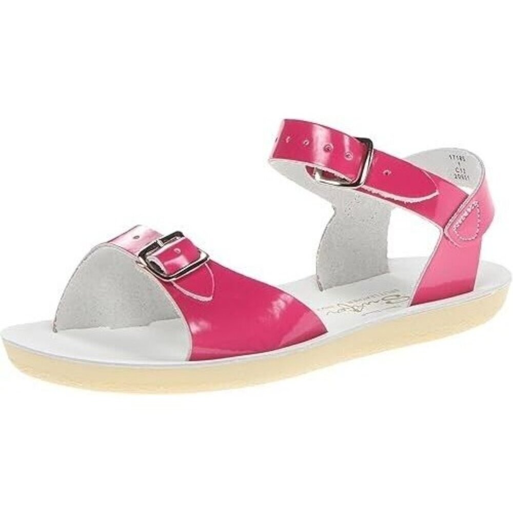 Salt‎ Water Sandals Big Girl Size 2 Hoy Shoe Surfer Shiny Fuschia NEW